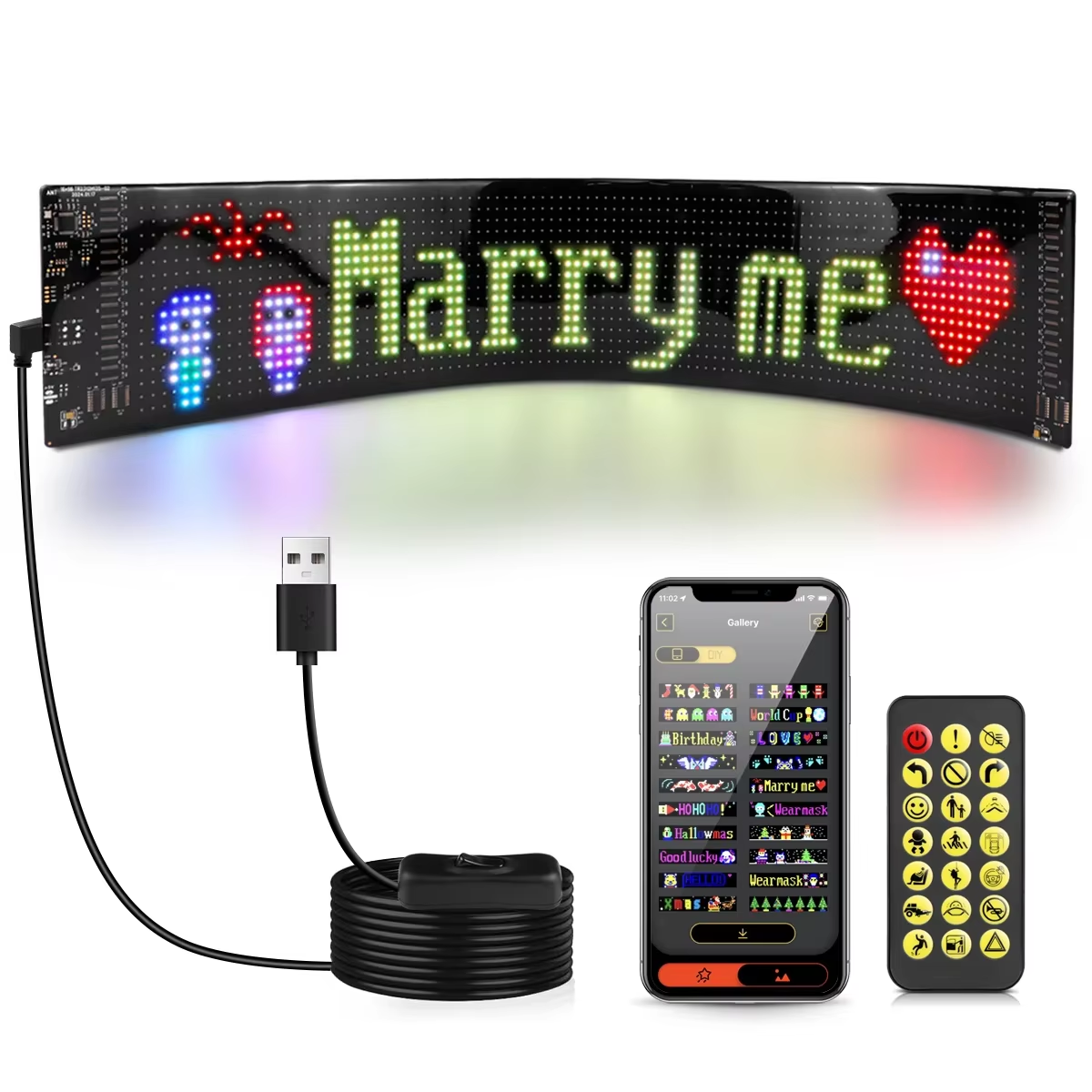 Smart Home Logo - Scrolling Advertising LED Sign USB 5V