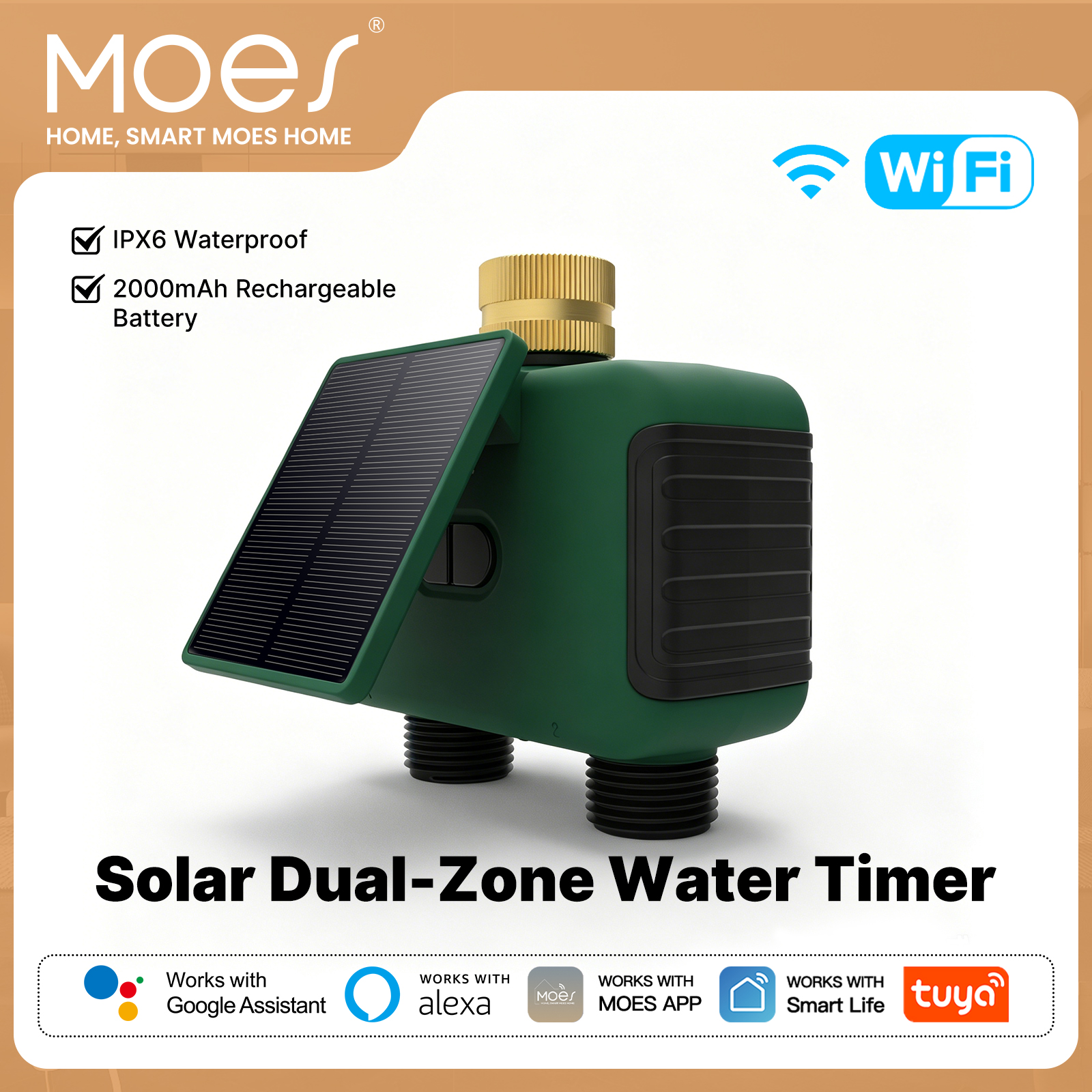 Smart Home Google Assistant - MOES Tuya WiFi Smart Solar Dual