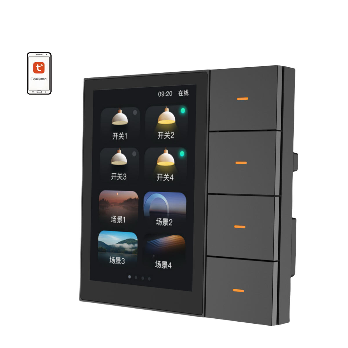 4 Gang Zigbee Smart Life Smart - Smart Home Control Panel ulasan dan harga