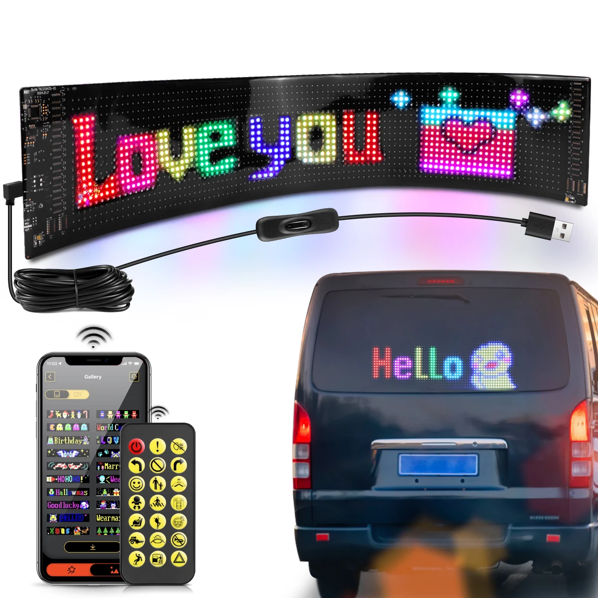 Truck Car Devil Eye LED Sign C - Smart Home Logo ulasan dan harga