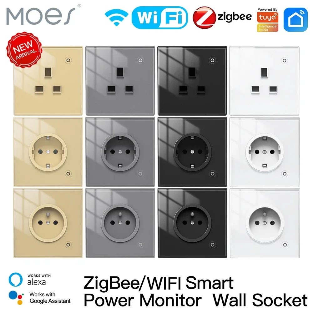 Moes ZigBee Wall Socket WIFI S - Smart Wall Socket ulasan dan harga