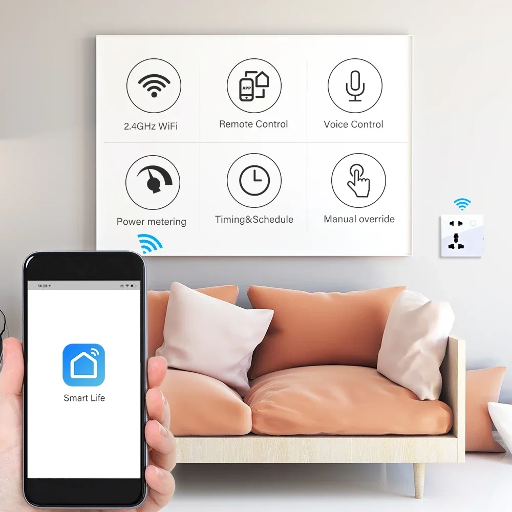 Customized Smart WiFi Wall Soc - Smart Wall Socket ulasan dan harga