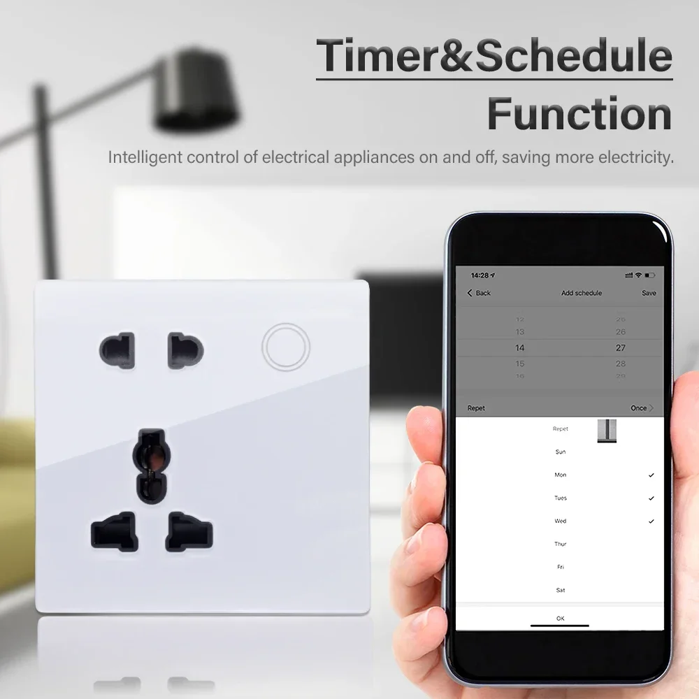 Customized Smart WiFi Wall Soc - Smart Wall Socket ulasan dan harga