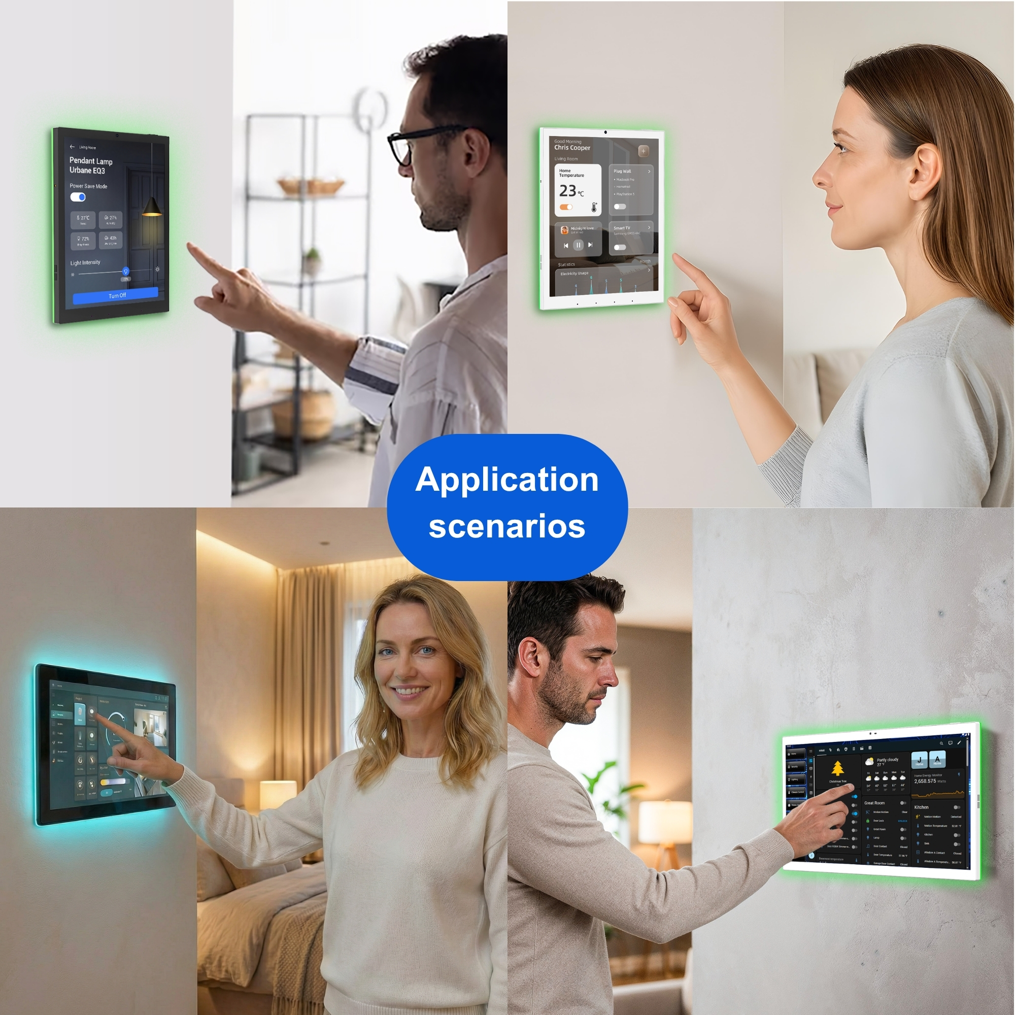 LED Light Smart Home Control P - Smart Home Touchscreen Control Panel ulasan dan harga