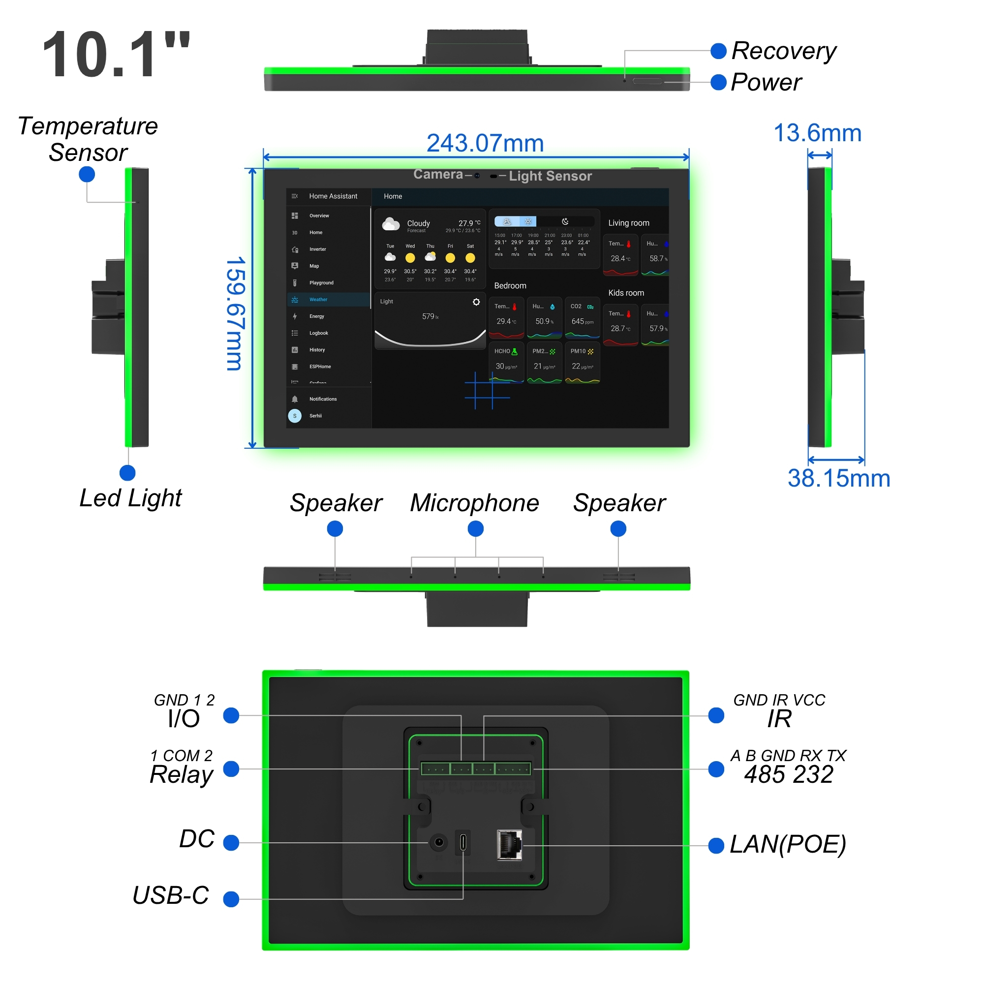 LED Light Smart Home Control P - Smart Home Touchscreen Control Panel ulasan dan harga