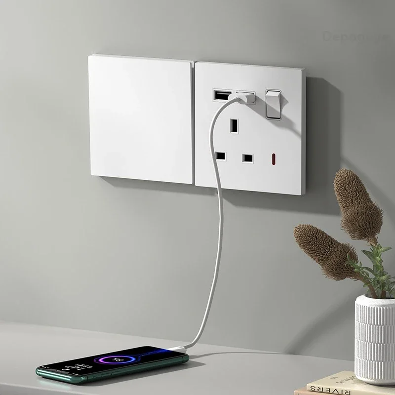 UK Standard Power Socket 13A Q - Smart Wall Socket ulasan dan harga