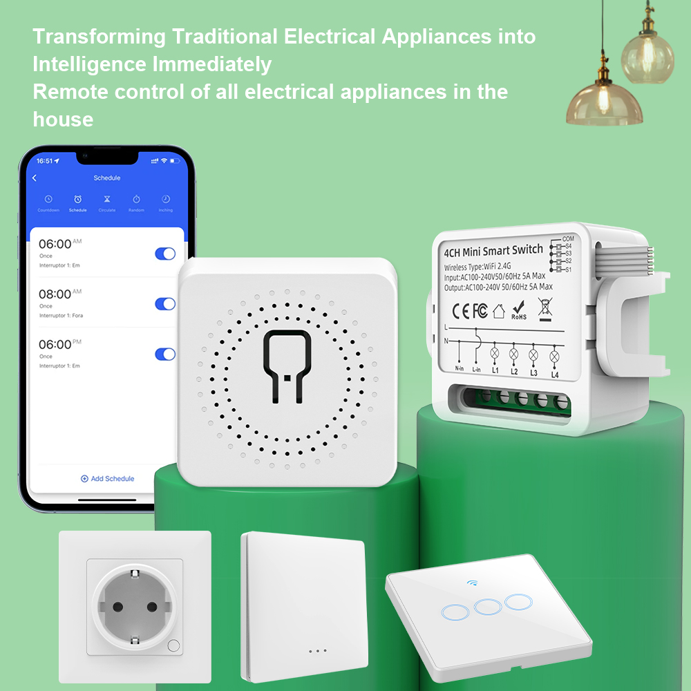 Tuya WiFi Smart Switch 1/2/3/4 - Smart Home Google Assistant ulasan dan harga