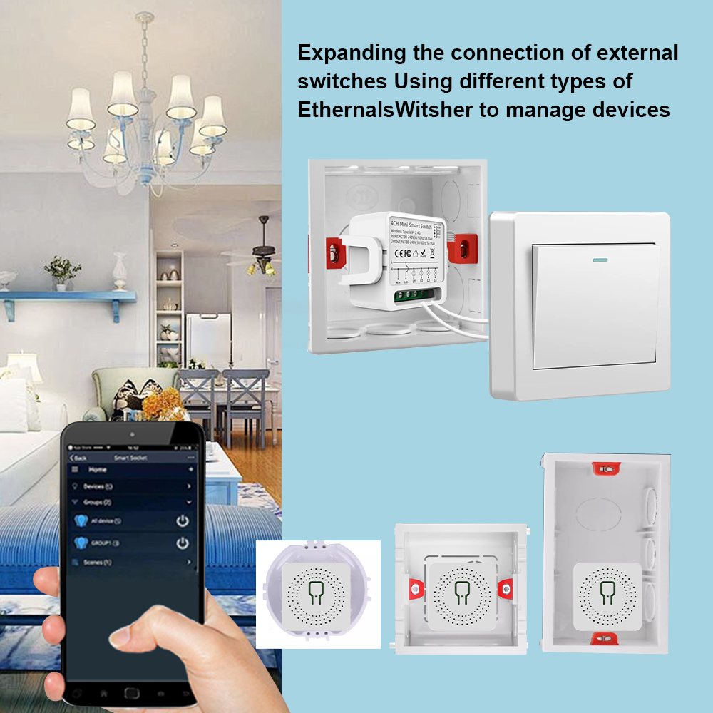 Tuya WiFi Smart Switch 1/2/3/4 - Smart Home Google Assistant ulasan dan harga