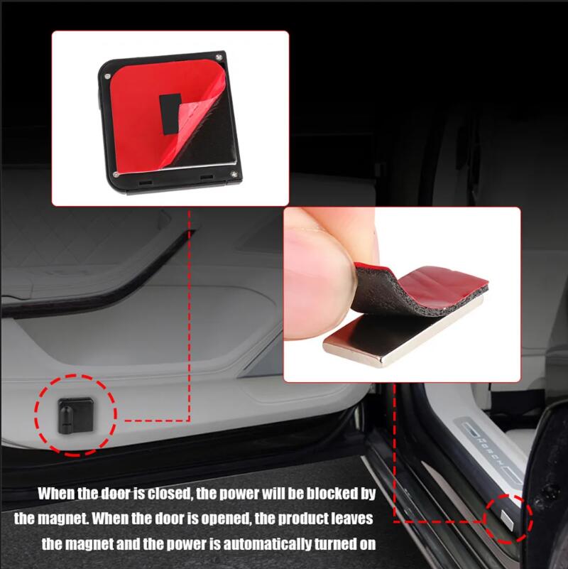 Car styling Door LED Wireless  - Smart Home Logo ulasan dan harga
