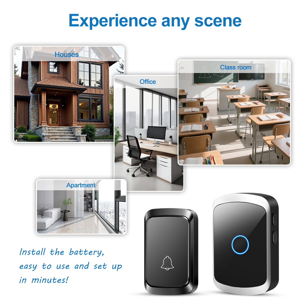 Smart Wireless Doorbell Door C - Smart Home Theater ulasan dan harga