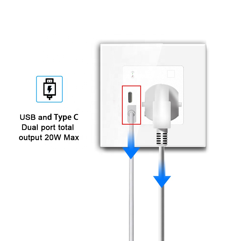 New Smart Home Wall Socket EU  - Smart Wall Socket ulasan dan harga