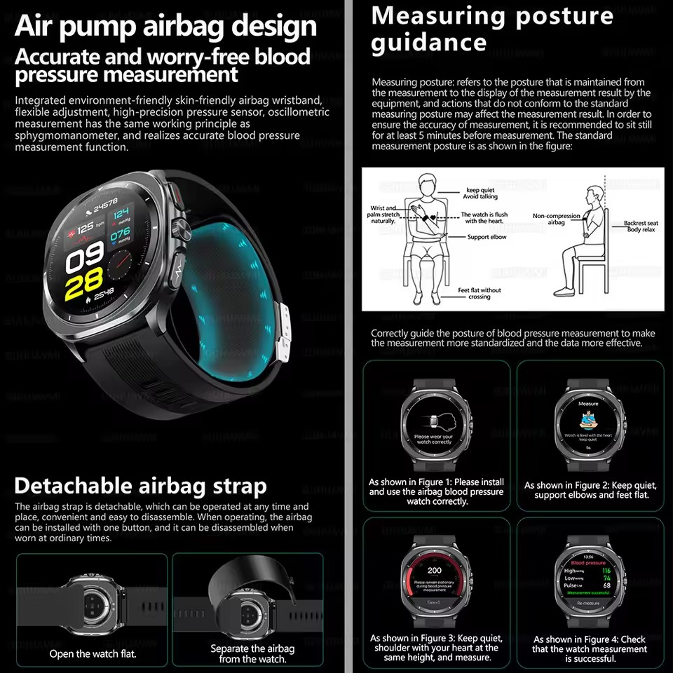 2026New Air Pump Smartwatch Bl - Smart Home Wellness ulasan dan harga