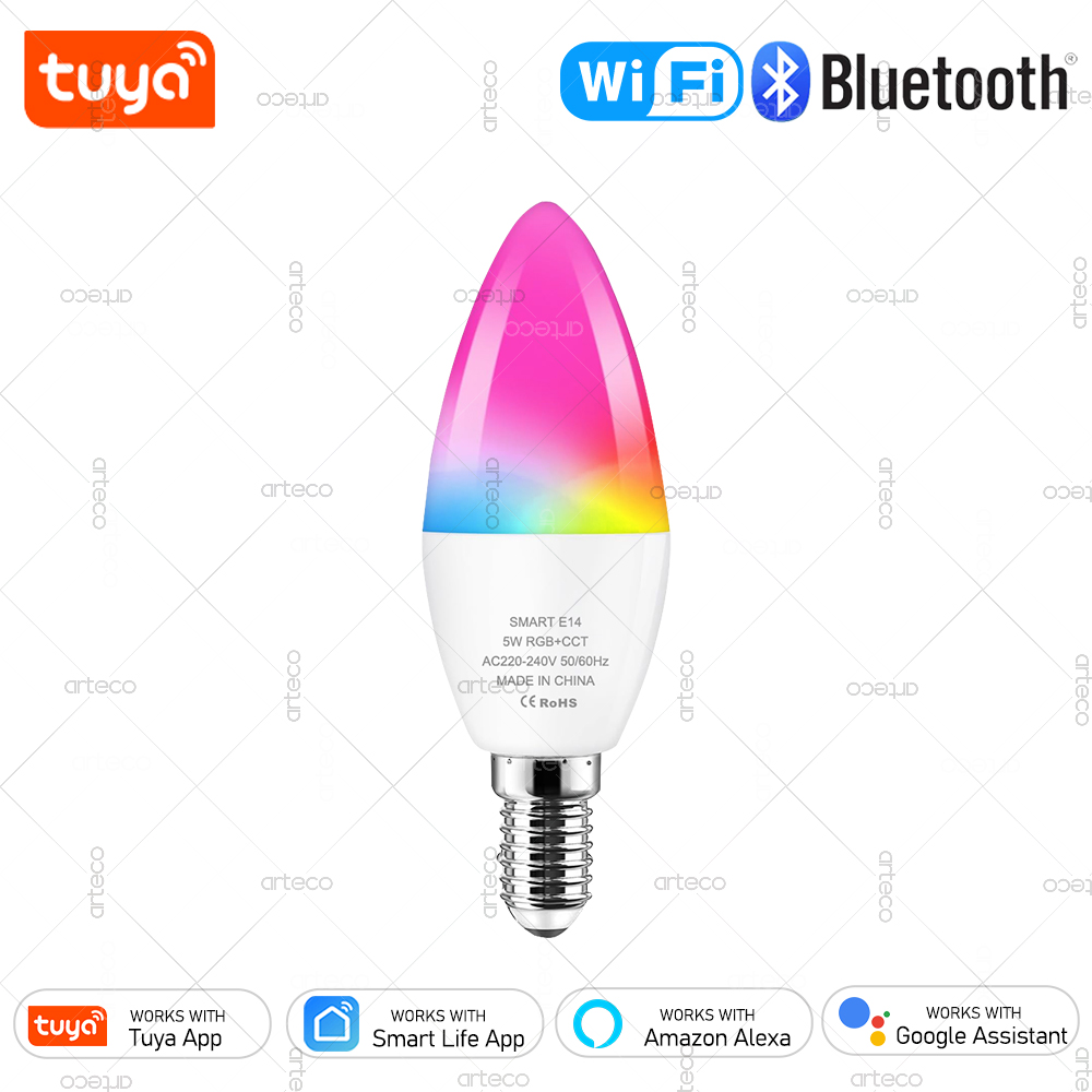Tuya E14 Candle Lamp Smart Lif - Wifi Led Dimmer ulasan dan harga