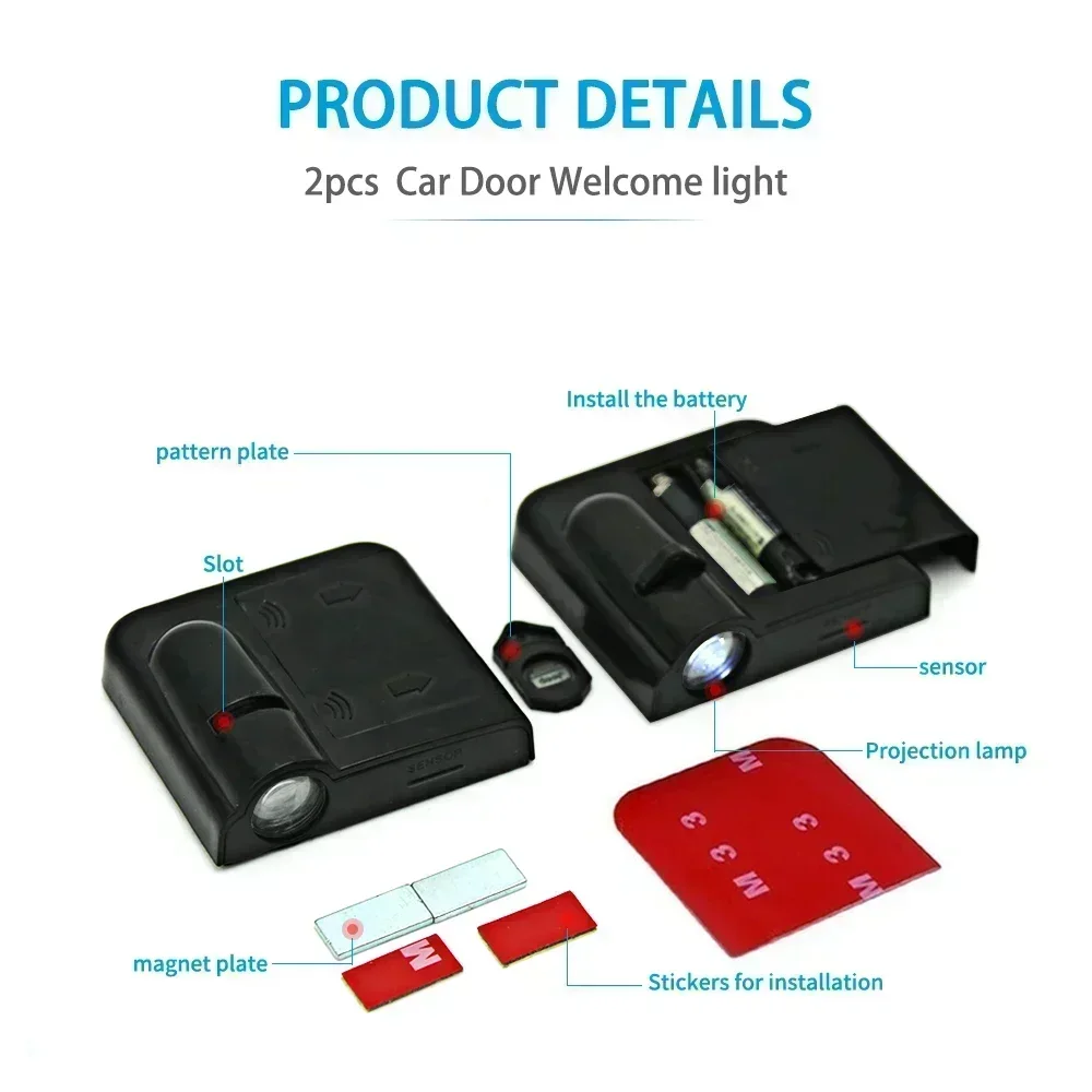 2PCS Car Door Emblem Projector - Smart Home Logo ulasan dan harga