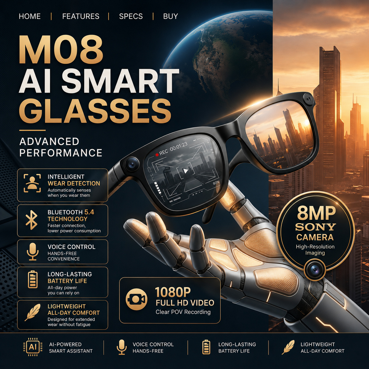 New 2026 Smart Glasses Bluetoo - Smart Home Speaker ulasan dan harga