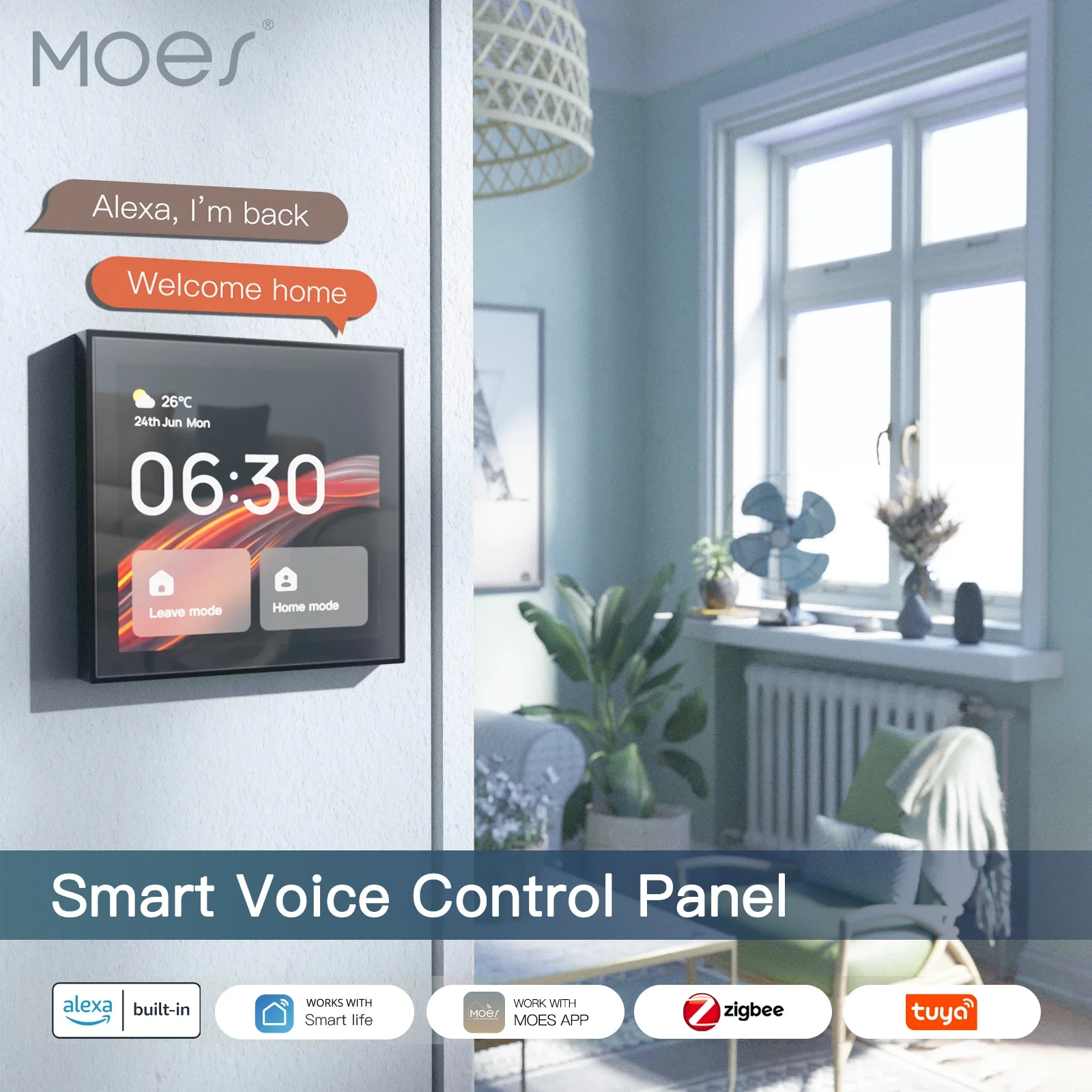 MOES Tuya wifi Multi-functiona - Smart Home Touchscreen Control Panel ulasan dan harga