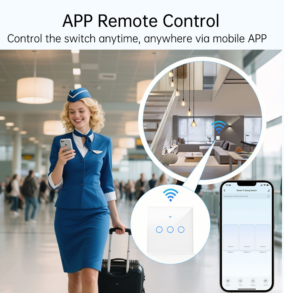 WiFi RF 433mhz Touch Wall Ligh - Smart Home Wifi ulasan dan harga
