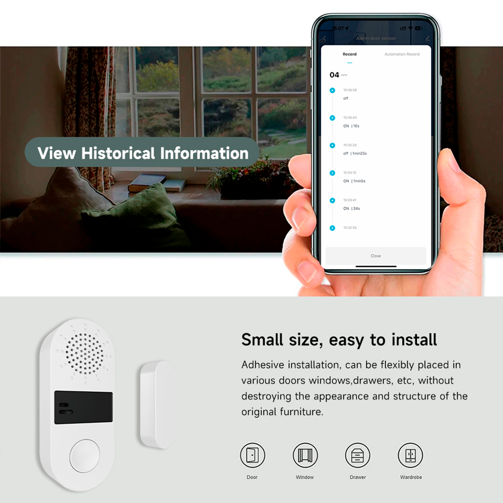 Tuya Zigbee Wireless Door Wind - Smart Home Theater ulasan dan harga