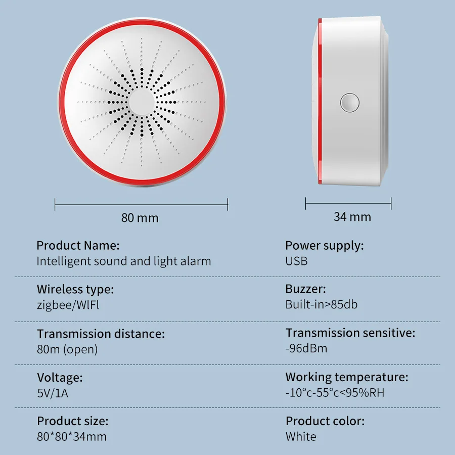 Tuya WiFi ZigBee Smart Alarm S - Smart Home Theater ulasan dan harga