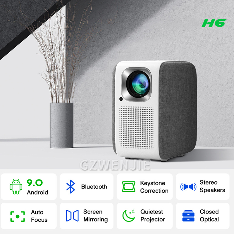 H6 Mini Projector LED 1080P Fu - Smart Home Theater ulasan dan harga
