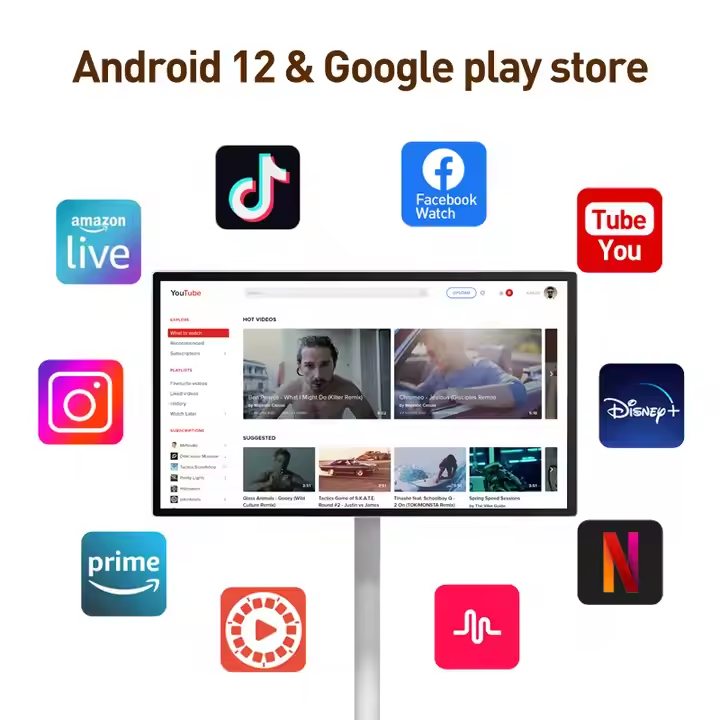 24-Inch Android 12 Portable LC - Smart Home Wifi ulasan dan harga