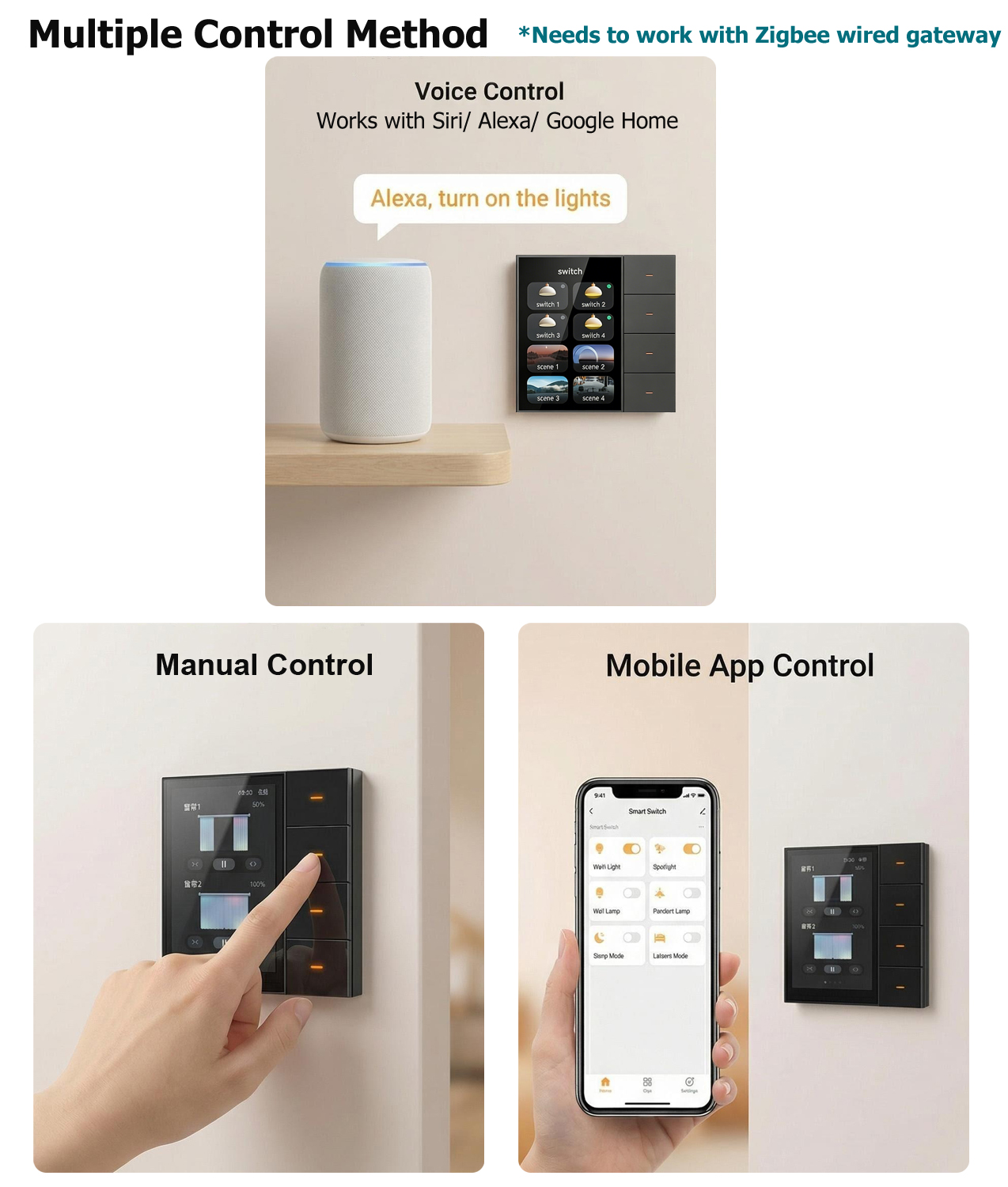 F3-pro Tuya Smart Panel ZigBee - Smart Home Touchscreen Control Panel ulasan dan harga