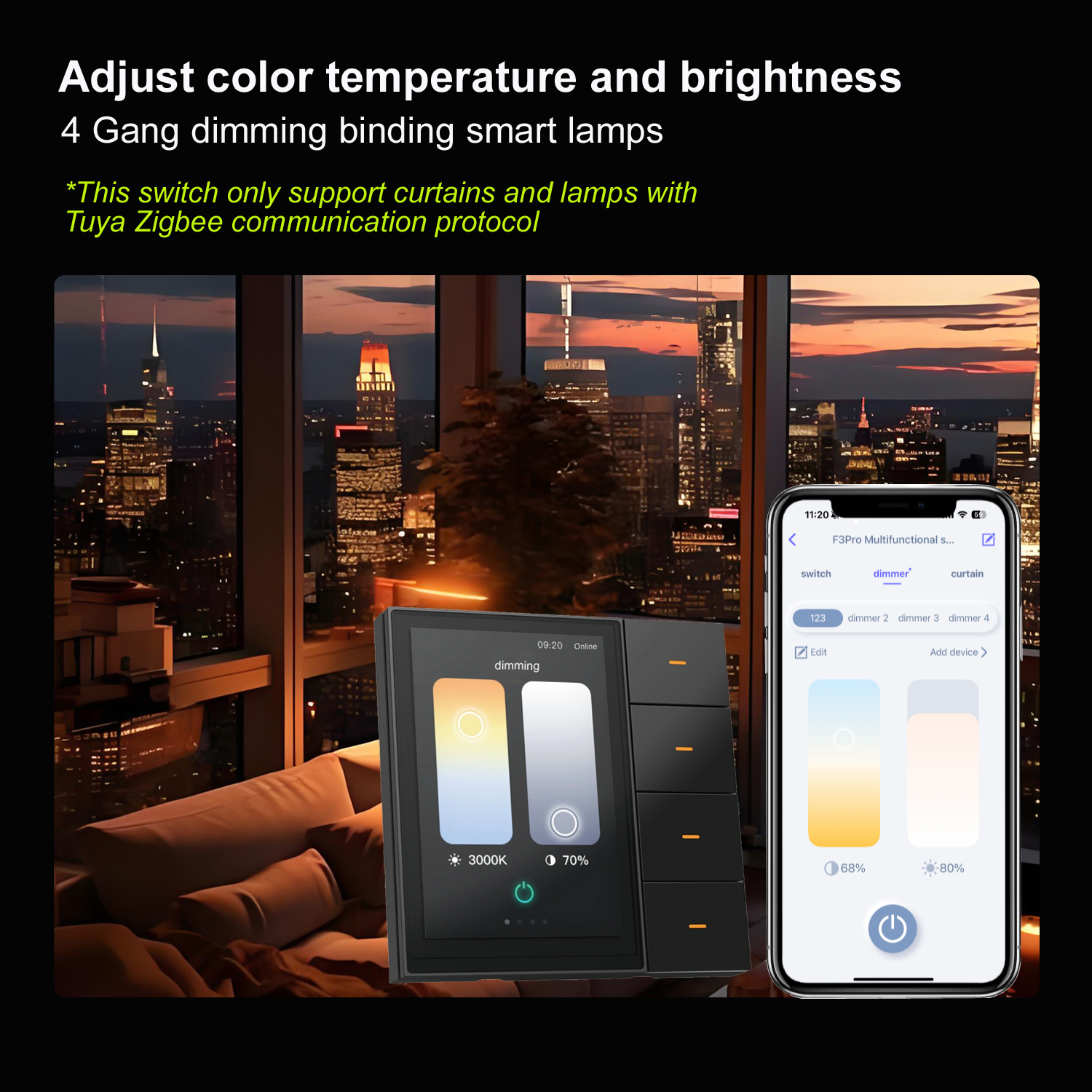 F3-pro Tuya Smart Panel ZigBee - Smart Home Touchscreen Control Panel ulasan dan harga