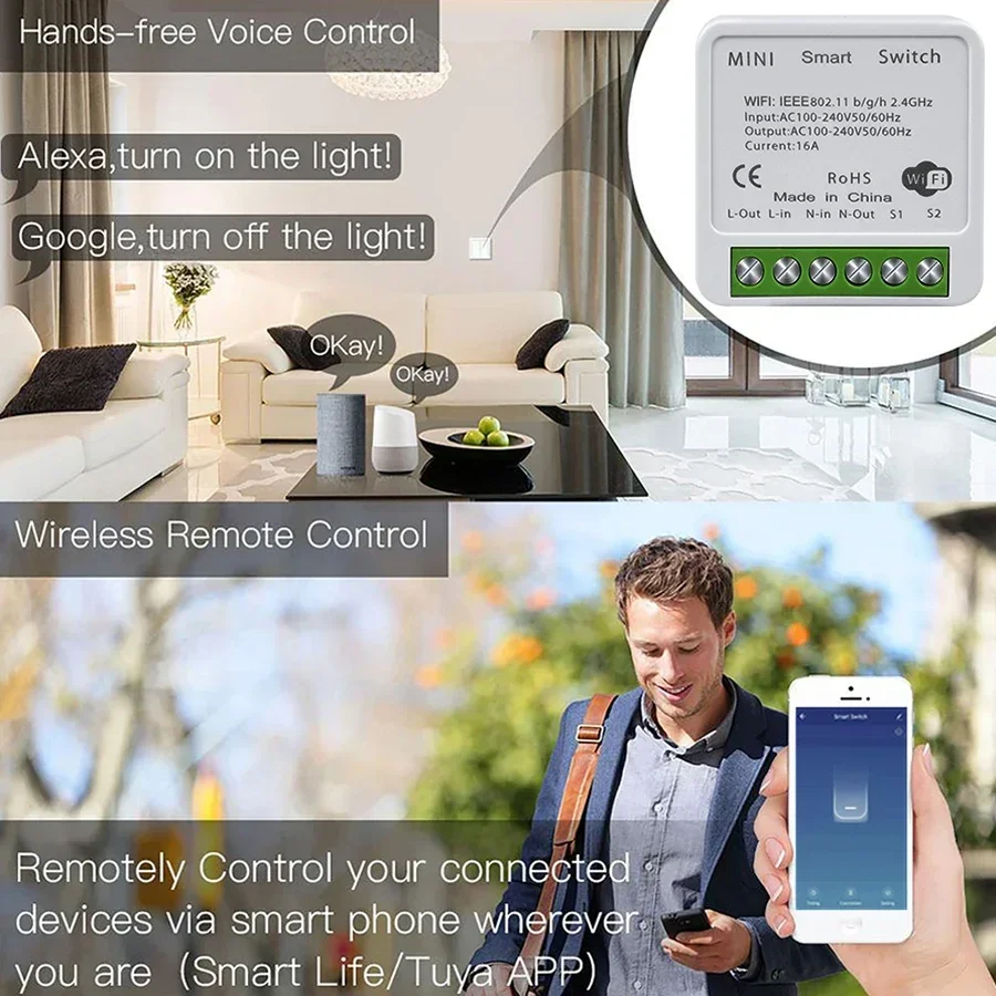 Tuya WiFi Smart Switch Module  - Smart Home Google Assistant ulasan dan harga