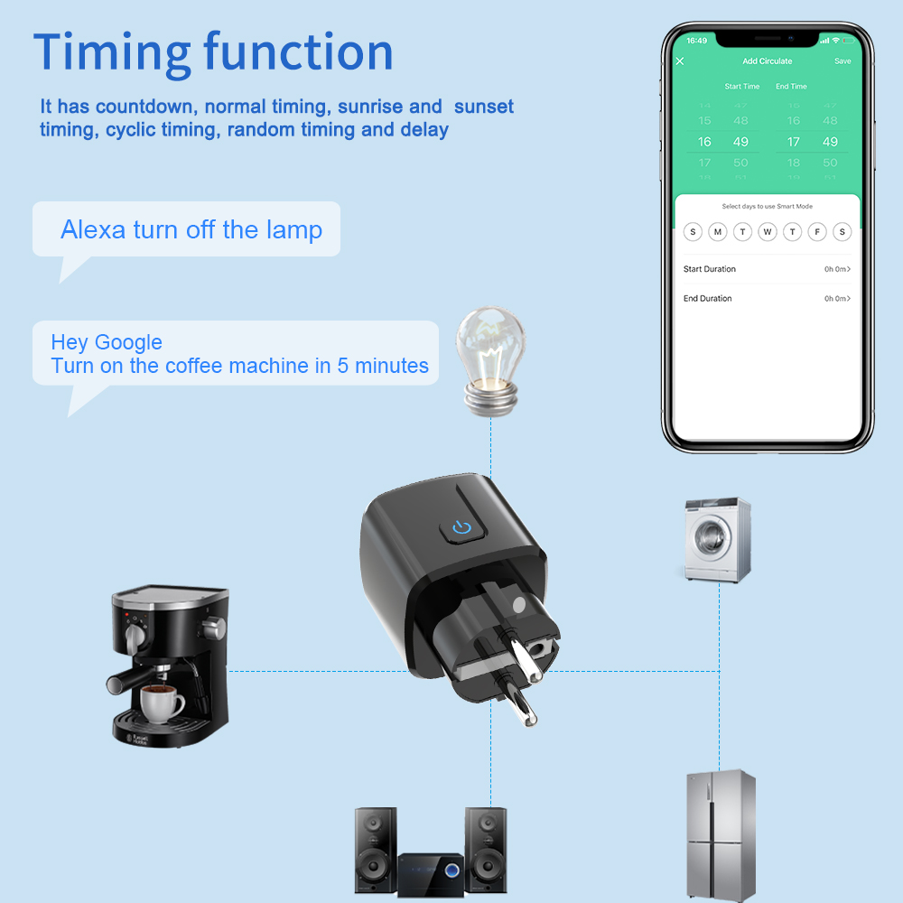 Tuya Smart Socket  WiFi Remote - Smart Wall Socket ulasan dan harga