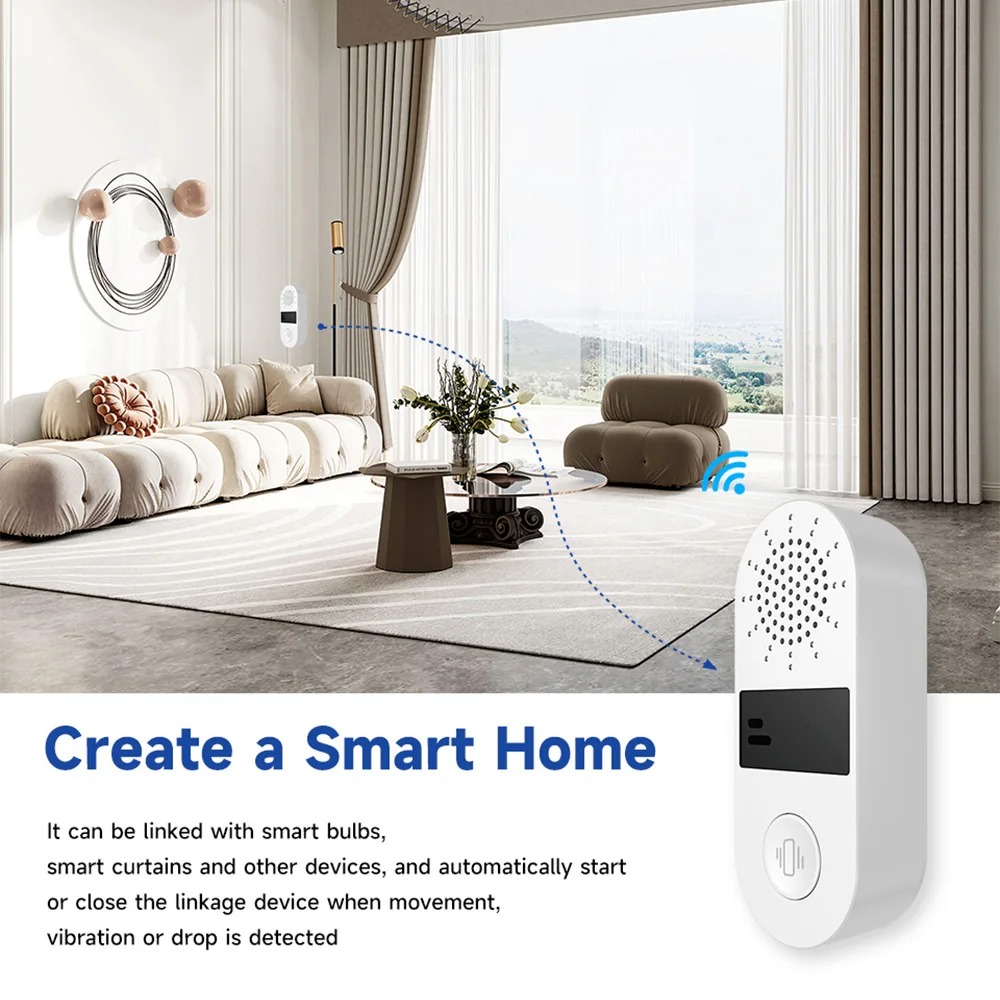 Tuya WiFi Vibration Sensor - 1 - Smart Home Ikea ulasan dan harga