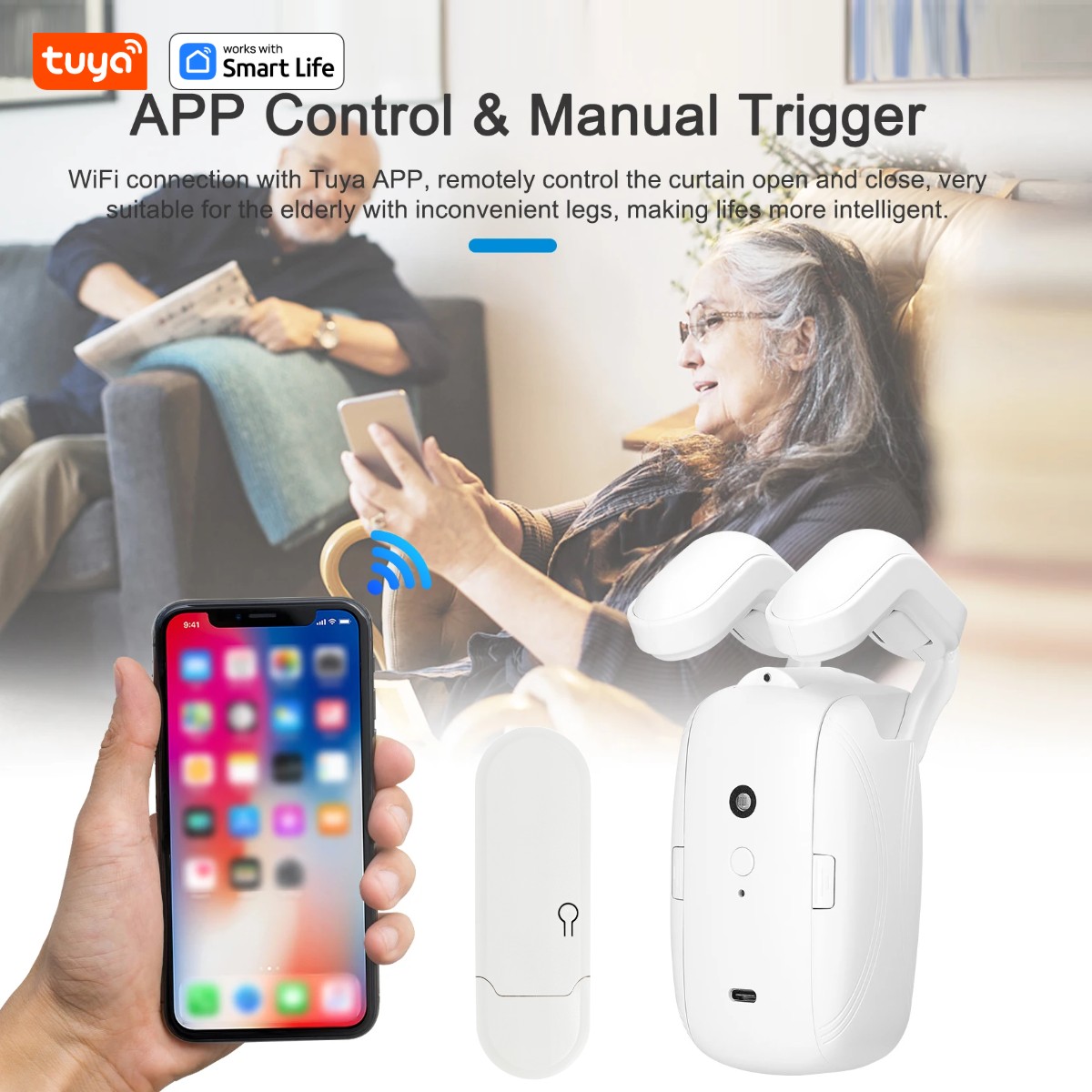 1/2PCS Tuya Smart WiFi Curtain - Smart Home Control Panel ulasan dan harga