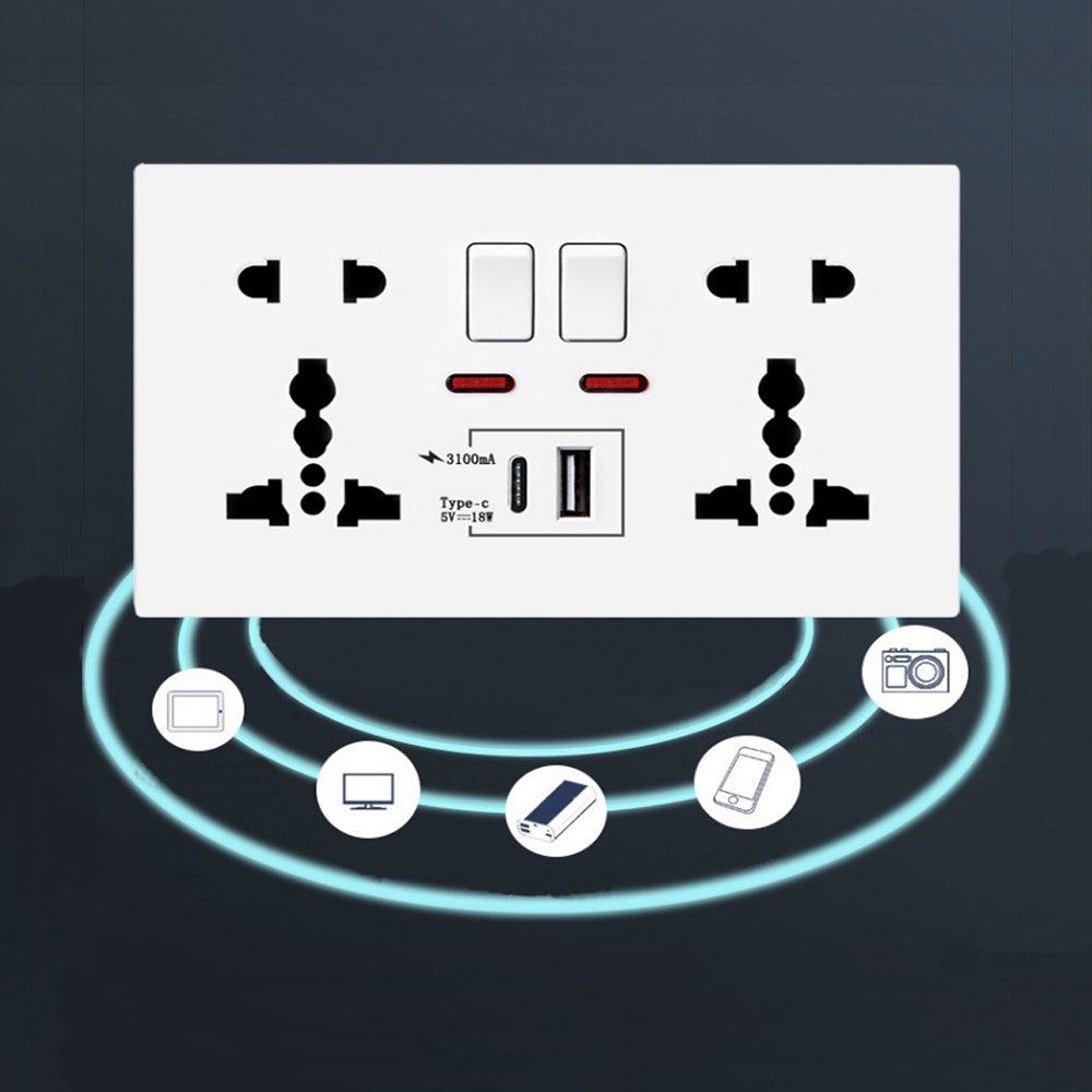 18W Type-C Fast Charge Wall Ou - Smart Wall Socket ulasan dan harga