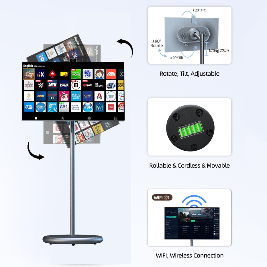 Smart Portable TV Display Mobi - Smart Home Speaker ulasan dan harga