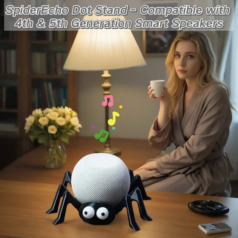 3D Printed Spider-Themed Stand - Smart Home Speaker ulasan dan harga