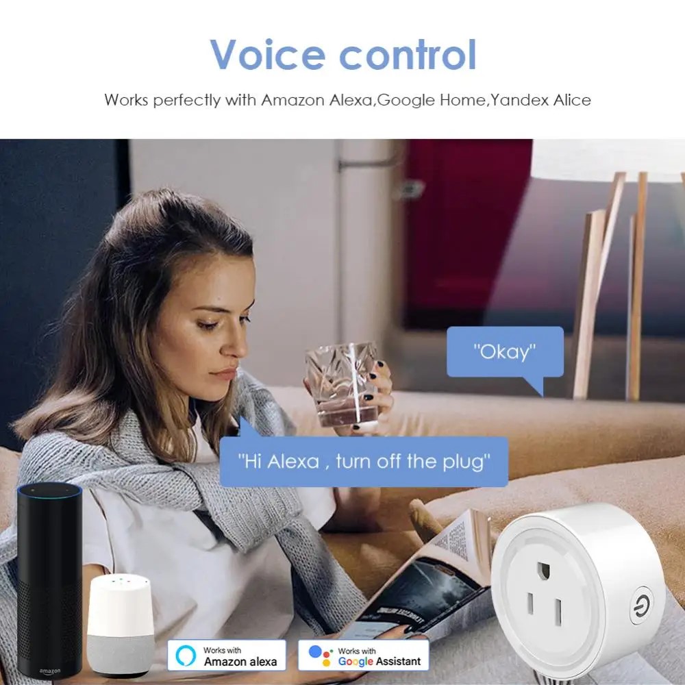 Tuya Smart Wifi Plug US Standa - Smart Home Utilities ulasan dan harga