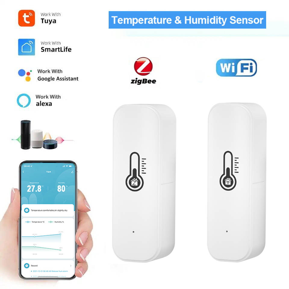 Tuya WiFi/ZigBee Temperature a - Smart Home Google Assistant ulasan dan harga