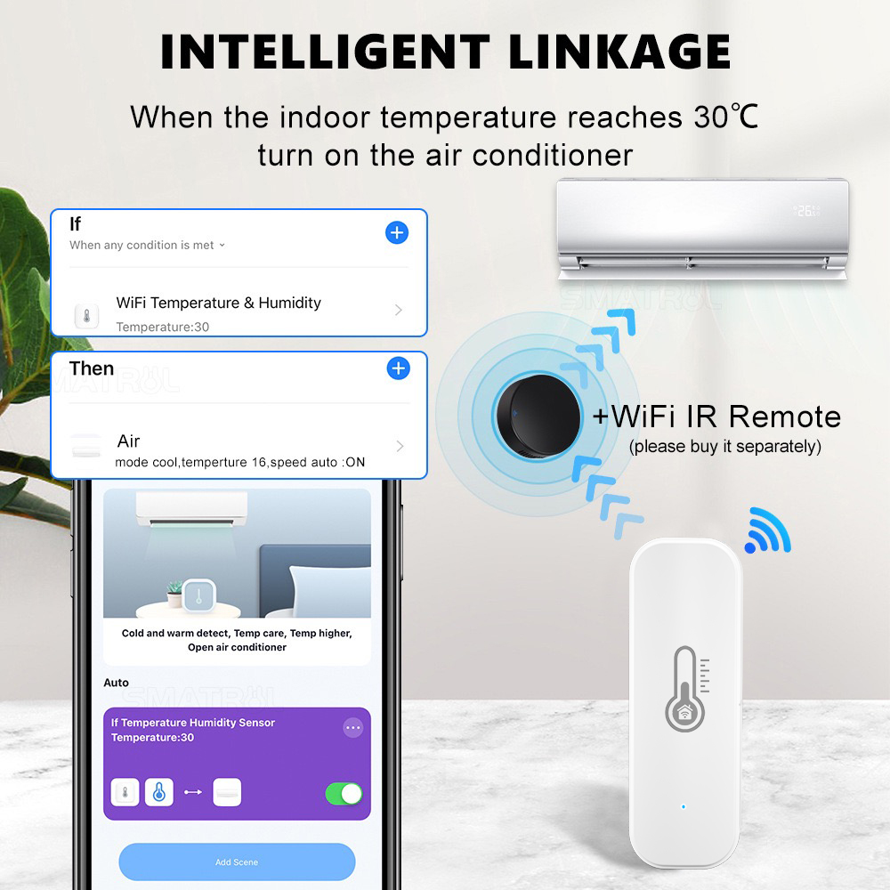 Tuya WiFi/ZigBee Temperature a - Smart Home Google Assistant ulasan dan harga