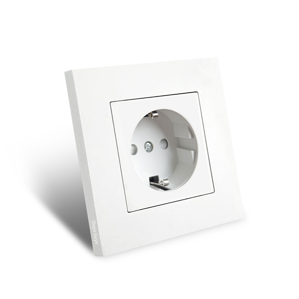 White EU standard electrical w - Smart Wall Socket ulasan dan harga