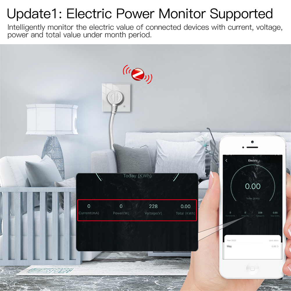 MOES ZigBee Smart Wall Socket, - Smart Wall Socket ulasan dan harga