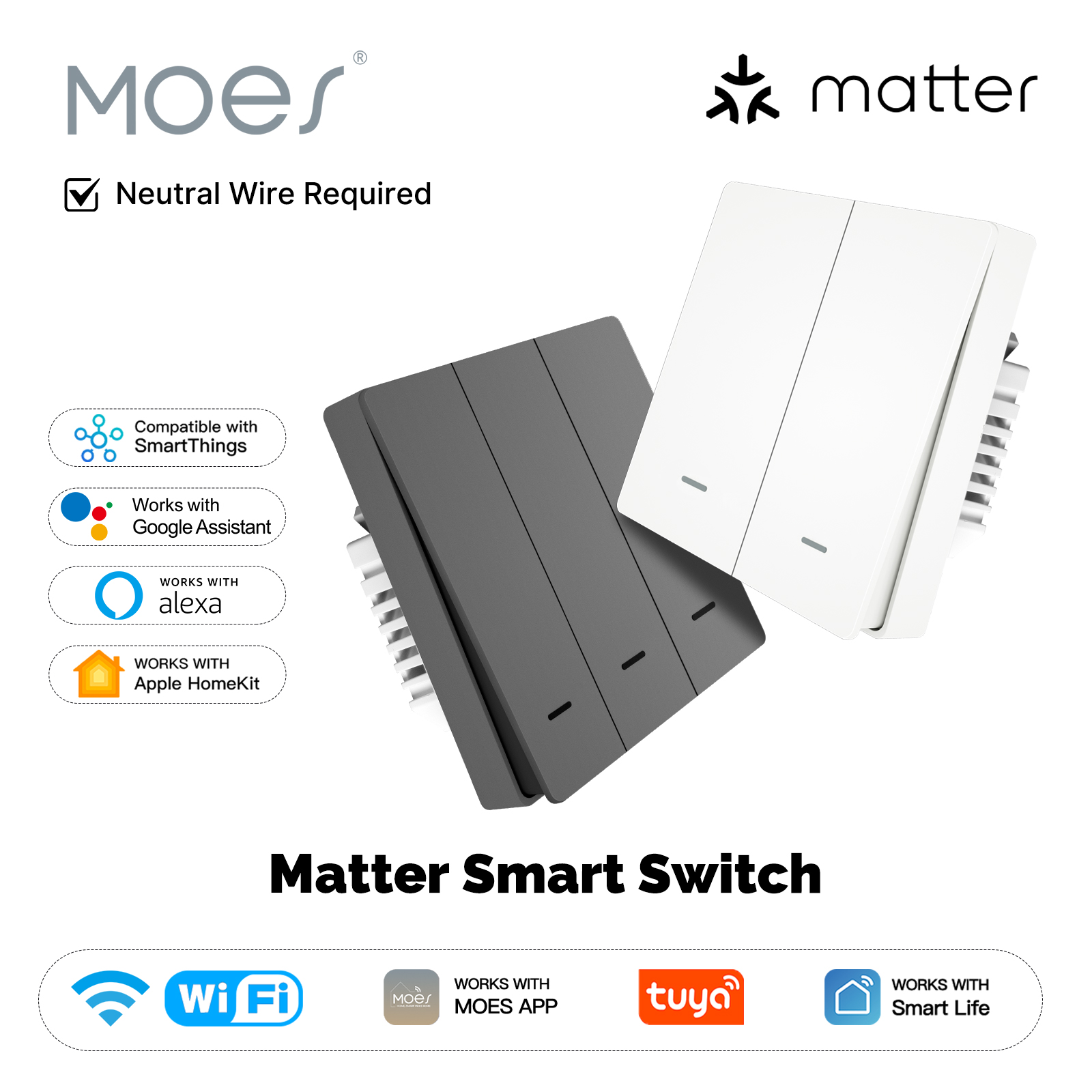 MOES Matter Tuya WiFi Smart Li - Smart Home Google Assistant ulasan dan harga