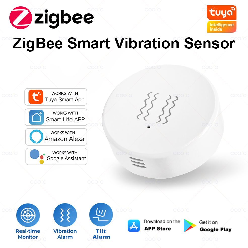 ZigBee Tuya Smart Vibration Se - Smart Home Monitor ulasan dan harga