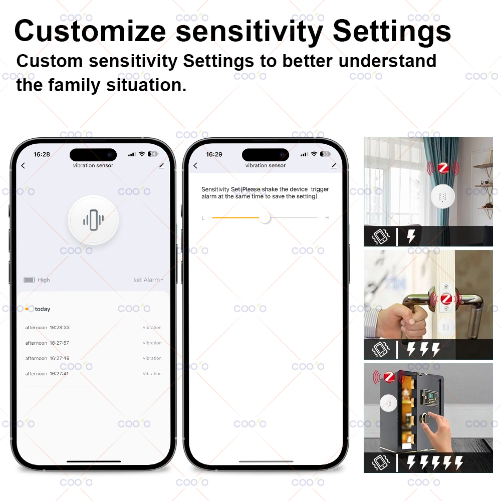 ZigBee Tuya Smart Vibration Se - Smart Home Monitor ulasan dan harga