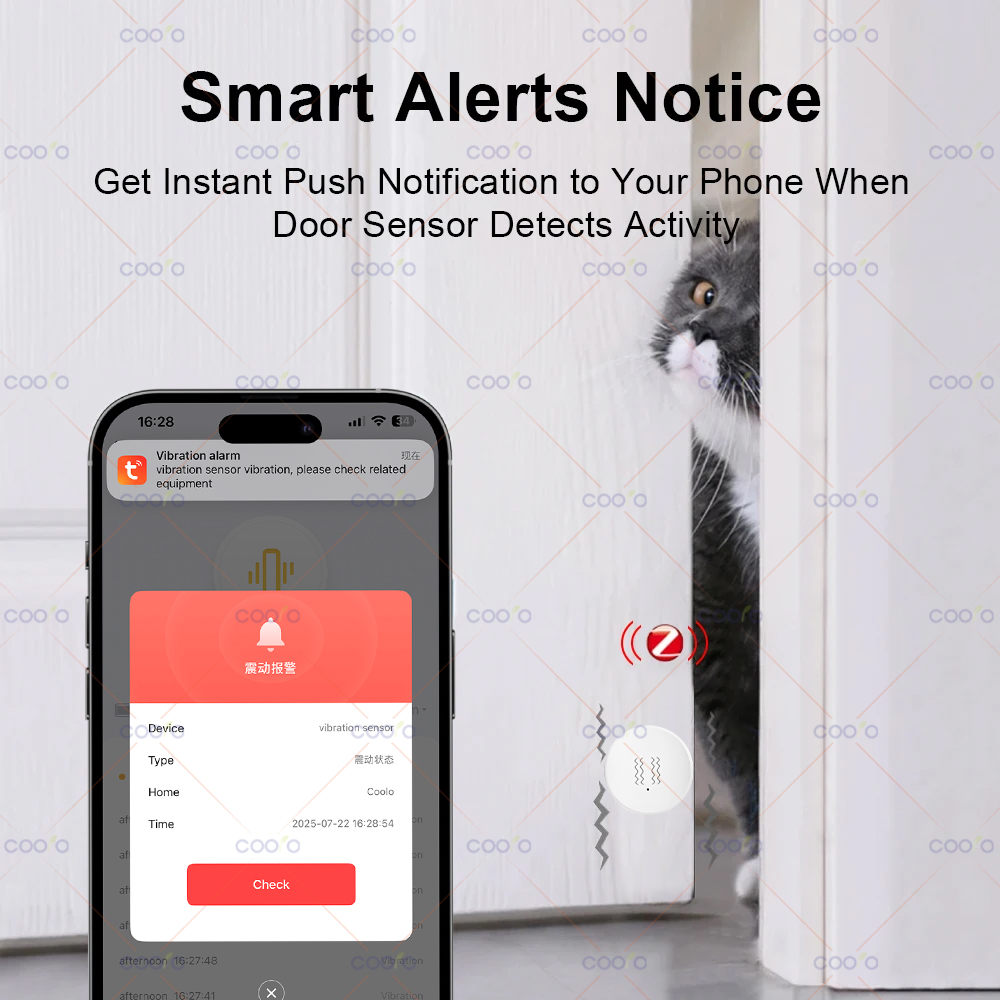 ZigBee Tuya Smart Vibration Se - Smart Home Monitor ulasan dan harga