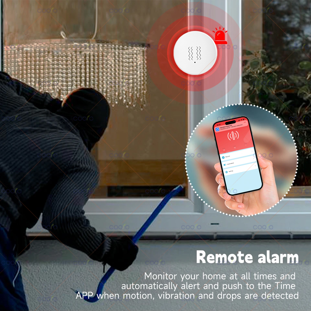 ZigBee Tuya Smart Vibration Se - Smart Home Monitor ulasan dan harga