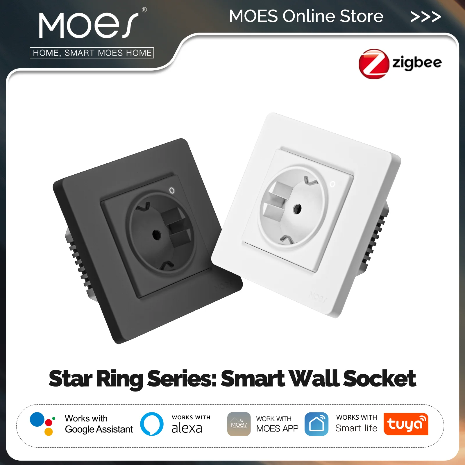 MOES Tuya ZigBee Smart Socket  - Smart Home Monitor ulasan dan harga
