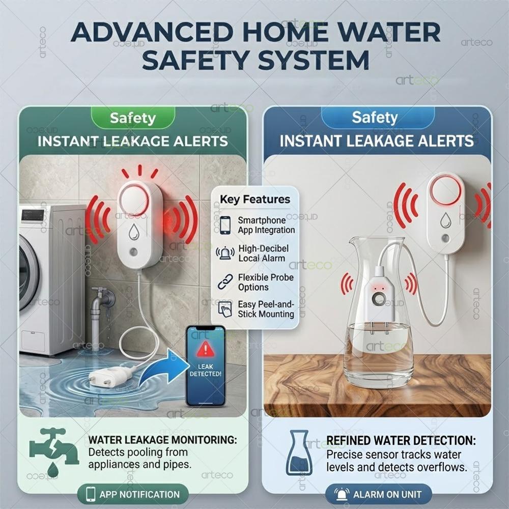 Zigbee Water Leak Detector Sma - Smart Home Theater ulasan dan harga