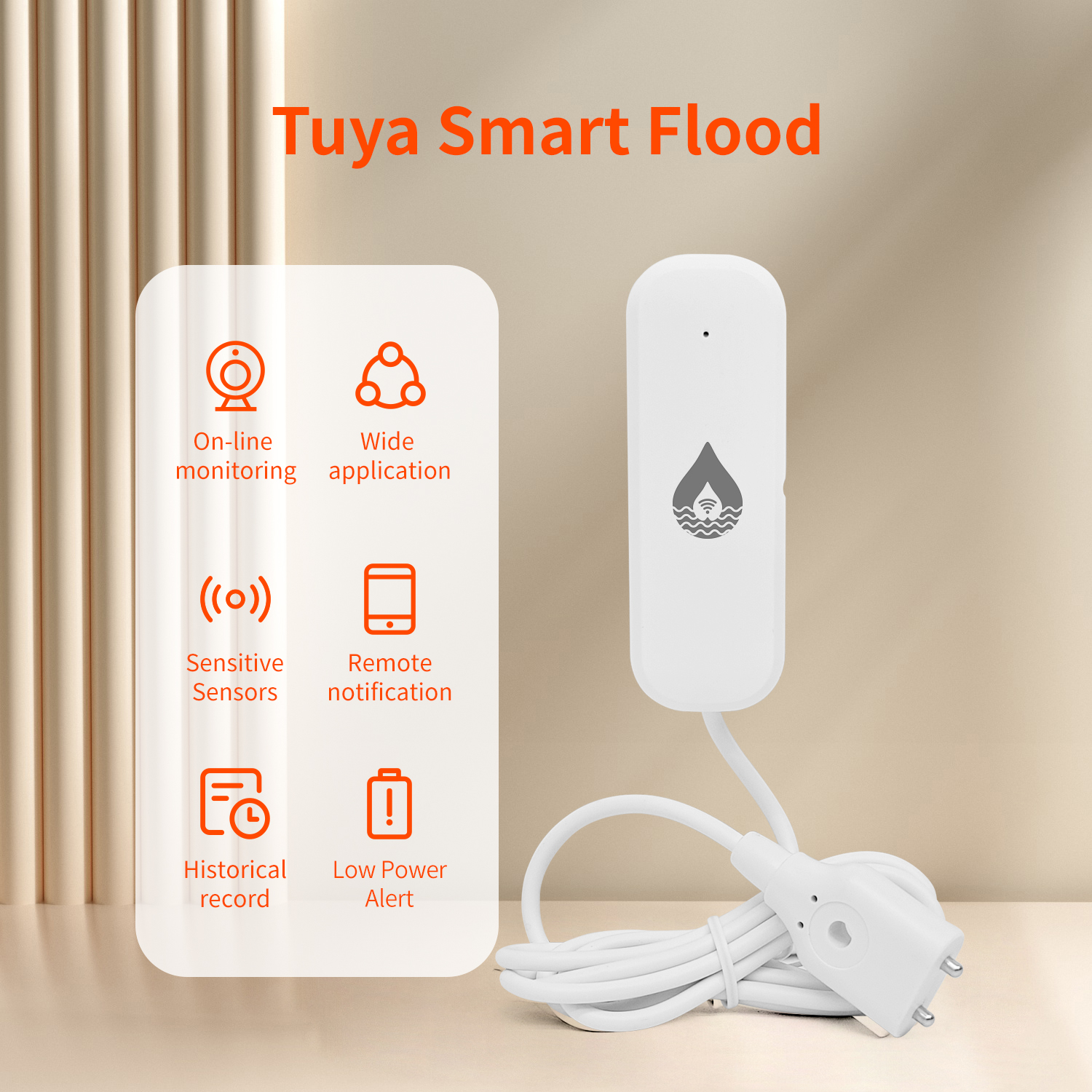 YFK Tuya WiFi Water Leakage Se - Smart Home Ikea ulasan dan harga