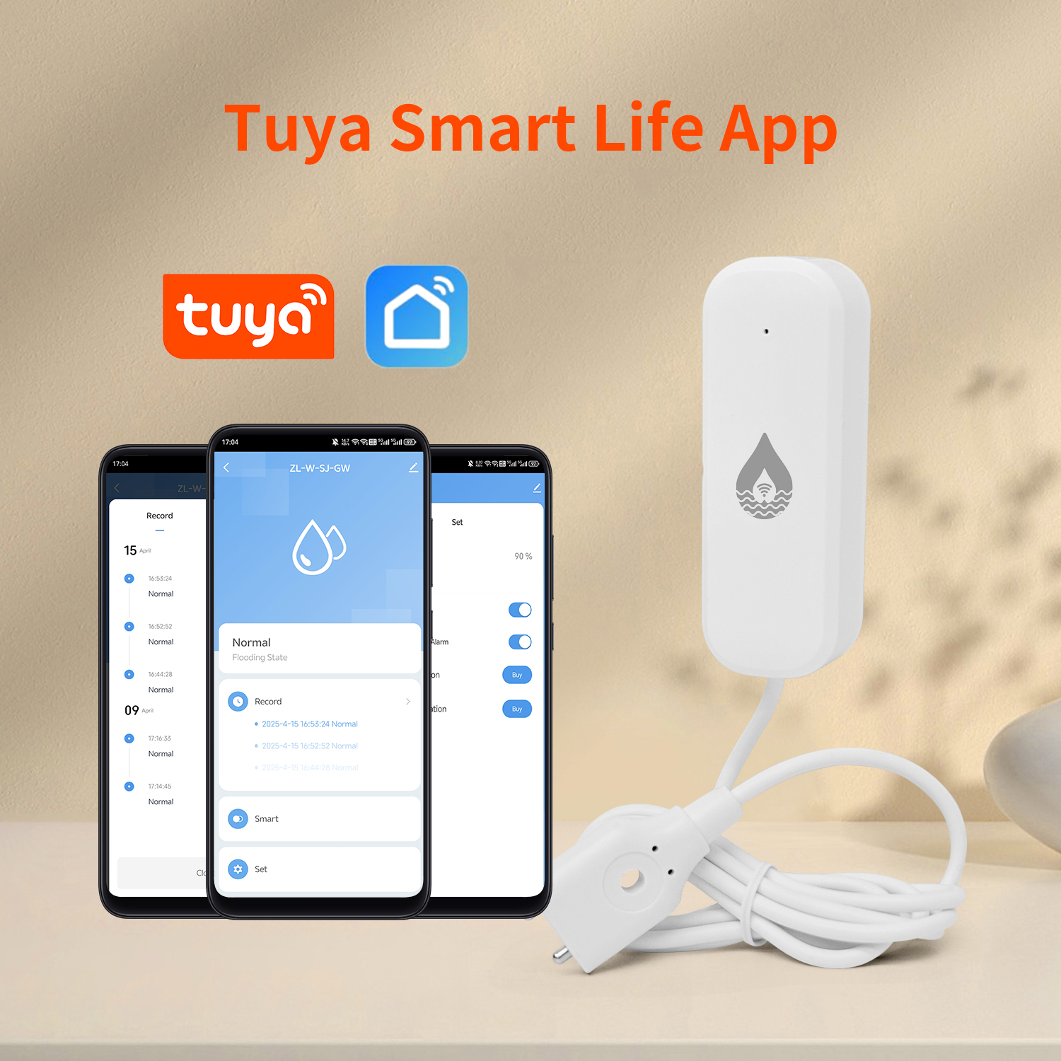 YFK Tuya WiFi Water Leakage Se - Smart Home Ikea ulasan dan harga