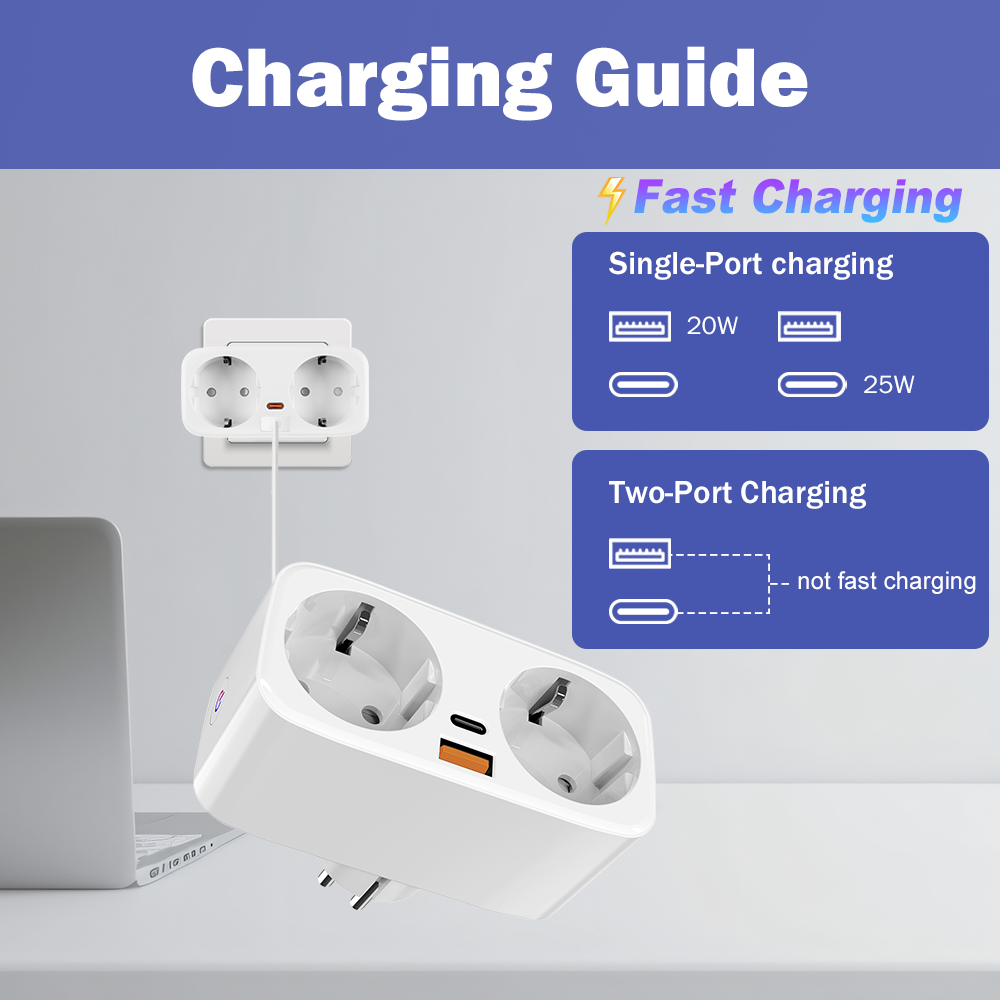 Tuya 16A WiFi Smart EU Plug PD - Smart Home Google Assistant ulasan dan harga