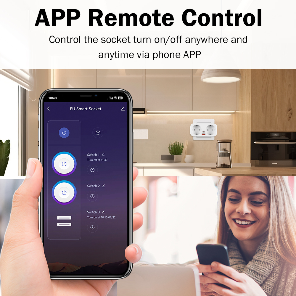 Tuya 16A WiFi Smart EU Plug PD - Smart Home Google Assistant ulasan dan harga